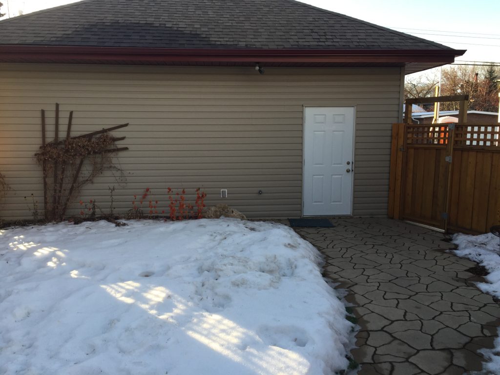 driveway covered in snow