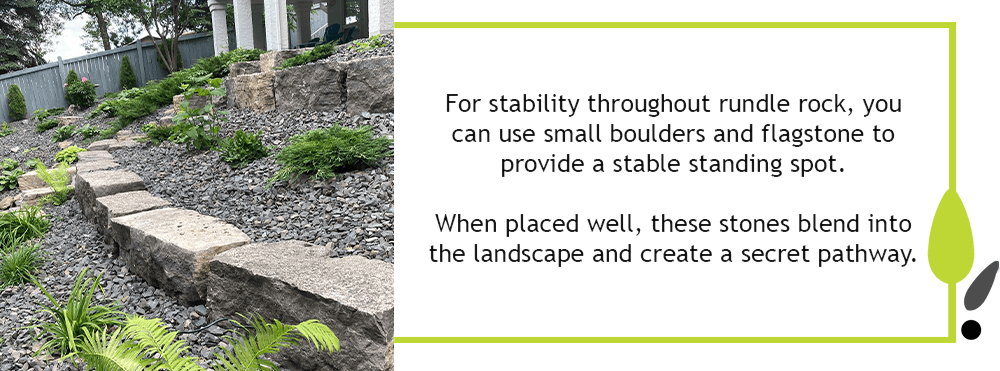 using small boulders and flagstones