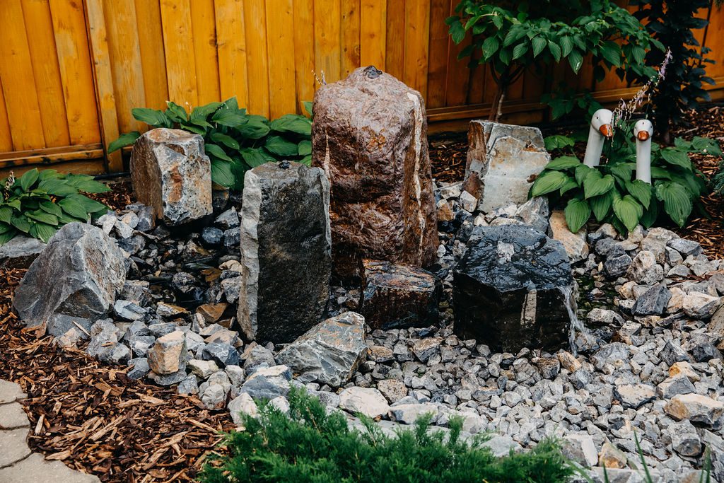 landscape project using stones