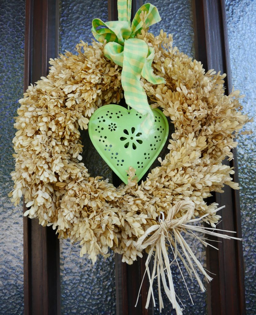 White and Green Autumn Wreath