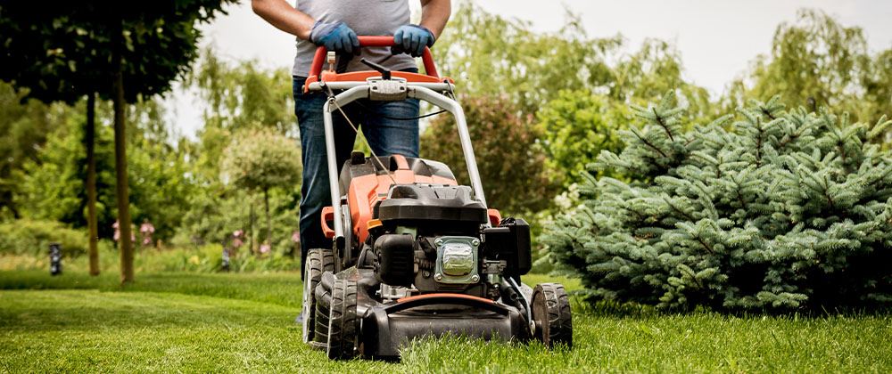 Salisbury Landscaping mowing the lawn