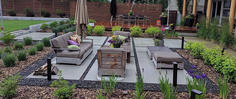 Salisbury Landscaping seating area outdoors